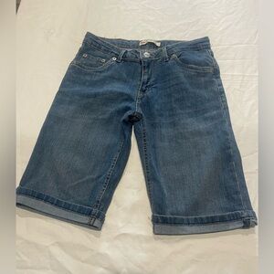 Levi’s Classic Bermuda Shorts Kids Big Girls Size 16 Regular Blue